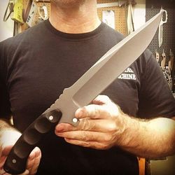 CUSTOM HANDMADE D2 TOOL STEEL HUNTING BOWIE KNIFE SURVIVAL KNIFE