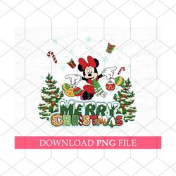 Merry Christmas Png, Christmas Miss Mouse Png, Happy Mouse Png