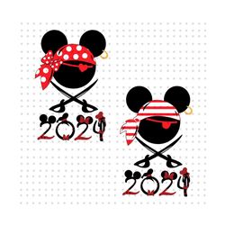 Bundle Pirates Mouse 2024 SVG, Family Vacation Svg, Family Squad Svg, Friend Squad Svg, Vacay Mode Svg, Magical Kingdom,
