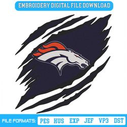 Denver Broncos Logo NFL Embroidery Designs File, Denver