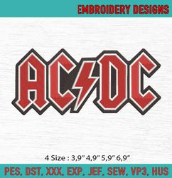 ACDC Rock And Roll Music Embroidery Digitizing Design File
