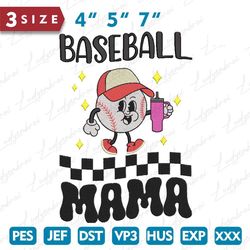 Baseball Mama Mothers Day Embroidery Design, Mothers Day E, 45