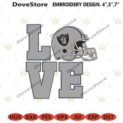 Love Helmet Las Vegas Raiders Embroidery Design Download File