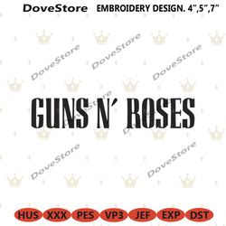 Guns N' Roses Logo Music Band Embroidery Design Download File