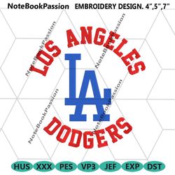 Los Angeles Dodgers Logo Machine Embroidery, Los Angeles Files