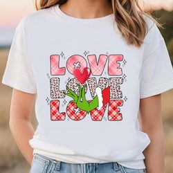 Love Heart Grinchs Valentine Day Shirt