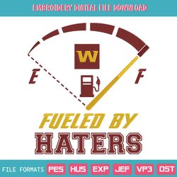 Digital Washington Commanders Fueled By Haters Embroidery Design Download