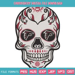 Skull Mandala Atlanta Falcons NFL Embroidery Design Download