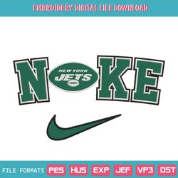 Nike Logo Swoosh New York Jets Embroidery Design Download
