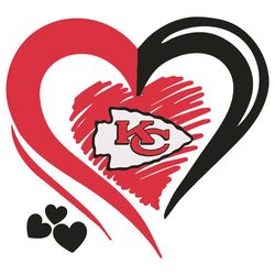 Heart Kansas City Chiefs Svg, Sport Svg, Kansas City Chiefs Svg, Kansas City Chiefs Football Team Svg, Hearts Svg, Kansa