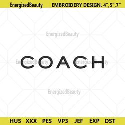 Coach Logo Characters Embroidery Design Download File