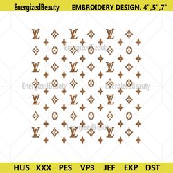 Louis Vuitton Logo Brown Template Embroidery Design Download File
