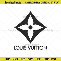 Louis Vuitton Flower Rhombus Logo Embroidery Design Download