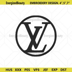 Louis Vuitton Circle Line Logo Embroidery Design Download