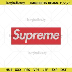 Supreme Box Red Logo Embroidery Design Download