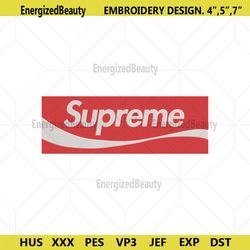 Supreme X Coca Cola Background Logo Embroidery Design Download