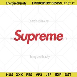 Supreme Wordmark Red Logo Embroidery Design Download