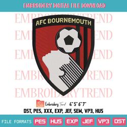 AFC Bournemouth Logo Embroidery Football Embroidery Sport Embroidery