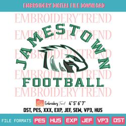 Jamestown Football Embroidery, Sport Logo Embroidery
