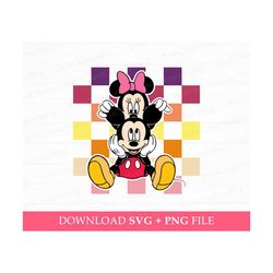 Checkered Mouse Couple Svg, Family Vacation Svg, Family Trip 2023 Svg