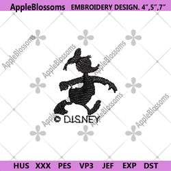 Donald Duck Black Silhouette Embroidery Design Download