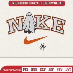 Cool Nike Ghost Halloween logo machine embroidery designs