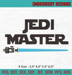 Jedi Master Logo Machine Embroidery Digitizing Design File