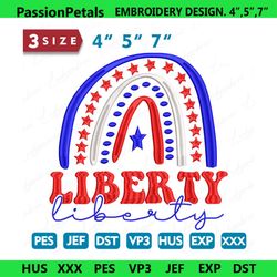 America Embroidery Design, USA Liberty Embroidery Design, In