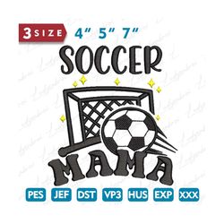 Soccer Mama Mother's Day Embroidery Design, Mother's Day Embroidery Design, 191