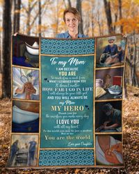 Mom Blanket, Mother's Day Gift For Mom, To My Mom, You Will Always Be My Mom My Hero Nurse Fleece Blanket
