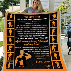 Personalized Veterans Mom Blanket - To My Mom For All The Times That I Forgot To Thank You Sherpa Blanket