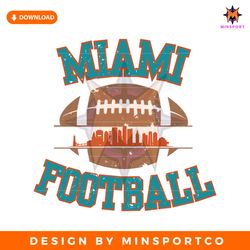 Vintage Miami Football Skyline SVG