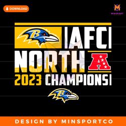 AFC North 2023 Champions Baltimore Ravens Svg