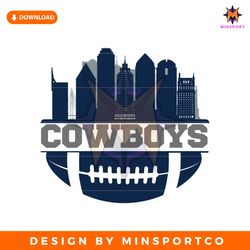 NFL Cowboys Football Skyline SVG