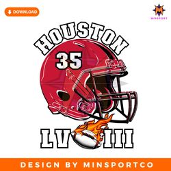 Super Bowl LVIII Houston Texans Football Helmet PNG