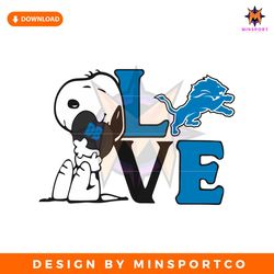 Cute Snoopy Love Detroit Lions SVG
