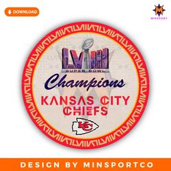 Kansas City Chiefs Super Bowl LVIII Champions Circle Sign PNG