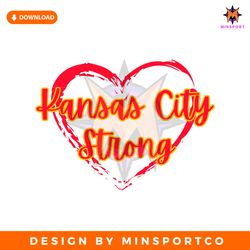 Kansas City Strong Red Heart SVG