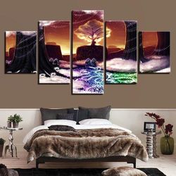 park trees canvas home decor beautiful fantasy abstract art large framed 5 pieces canvas wall art decor