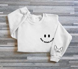 Custom Dog Mom Club Embroidered Sweatshirt 2D Crewneck Sweatshirt Gift For Family