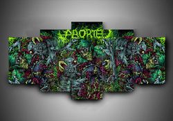 Aborted Music 5 Pieces Canvas Wall Art, Large Framed 5 Panel Canvas Wall Art