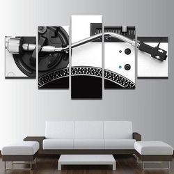 spin that dj canvas home decor dj mixer music music 5 pieces canvas wall art, large framed 5 panel canvas wall art