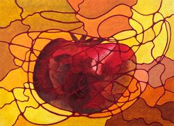 pomegranate oil colored painting by YuliaZuk