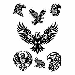 Eagle SVG, Eagle Head SVG, Eagle Silhouette, American Eagle svg, eagle vector, flying eagle vector, Bald eagle Svg