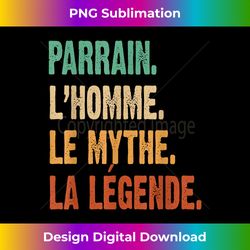 Mens Parrain L'Men's Le Mythe Legend T- Godfather Gift - Minimalist Sublimation Digital File - Ideal for Imaginative Endeavors