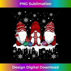 gnome knit balls christmas pajama winter crochet knitting - crafted sublimation digital download - tailor-made for sublimation craftsmanship