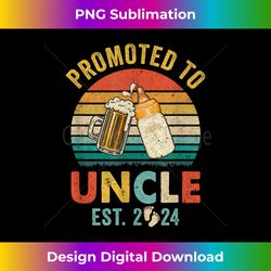 Promoted To Uncle Est 2024 Vintage New Uncle Fathers Day - Sublimation-Optimized PNG File - Reimagine Your Sublimation Pieces