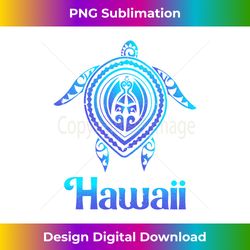 hawaii hi sea turtle blue sea tribal pattern tattoo graphic - vibrant sublimation digital download - animate your creative concepts