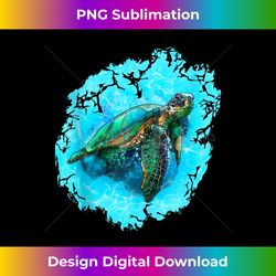 Green Sea Turtle Loggerhead Ocean Beach Dive - Sublimation-Optimized PNG File - Challenge Creative Boundaries
