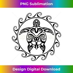 Tribal Polynesian Maori Sun Sea Turtle - Crafted Sublimation Digital Download - Lively and Captivating Visuals
